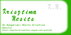 krisztina mesits business card